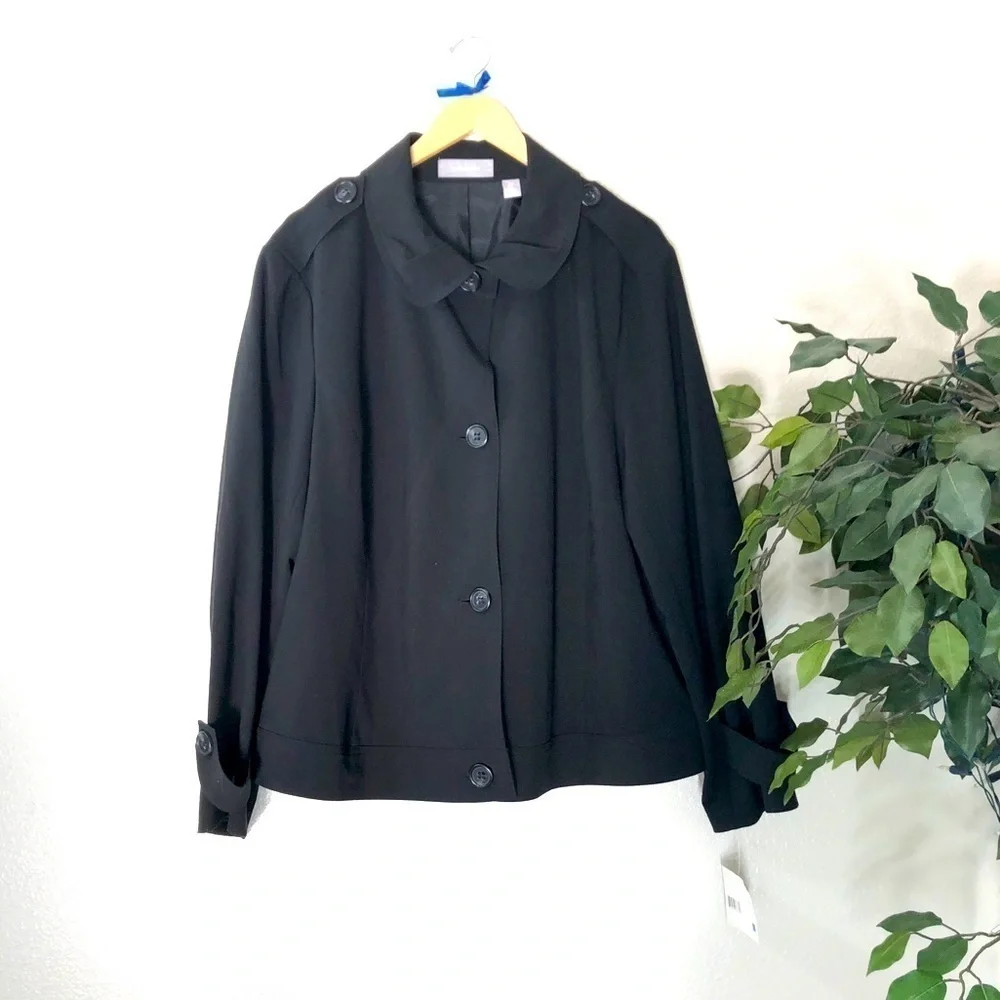 NWT PLUS Liz Claiborne Black Jacket